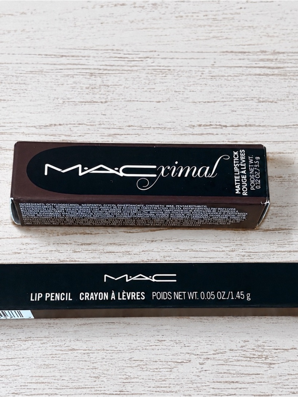 MAC Cosmetics Viral nude lip combo- Stone Lip Pencil & Lipstick- Bare
